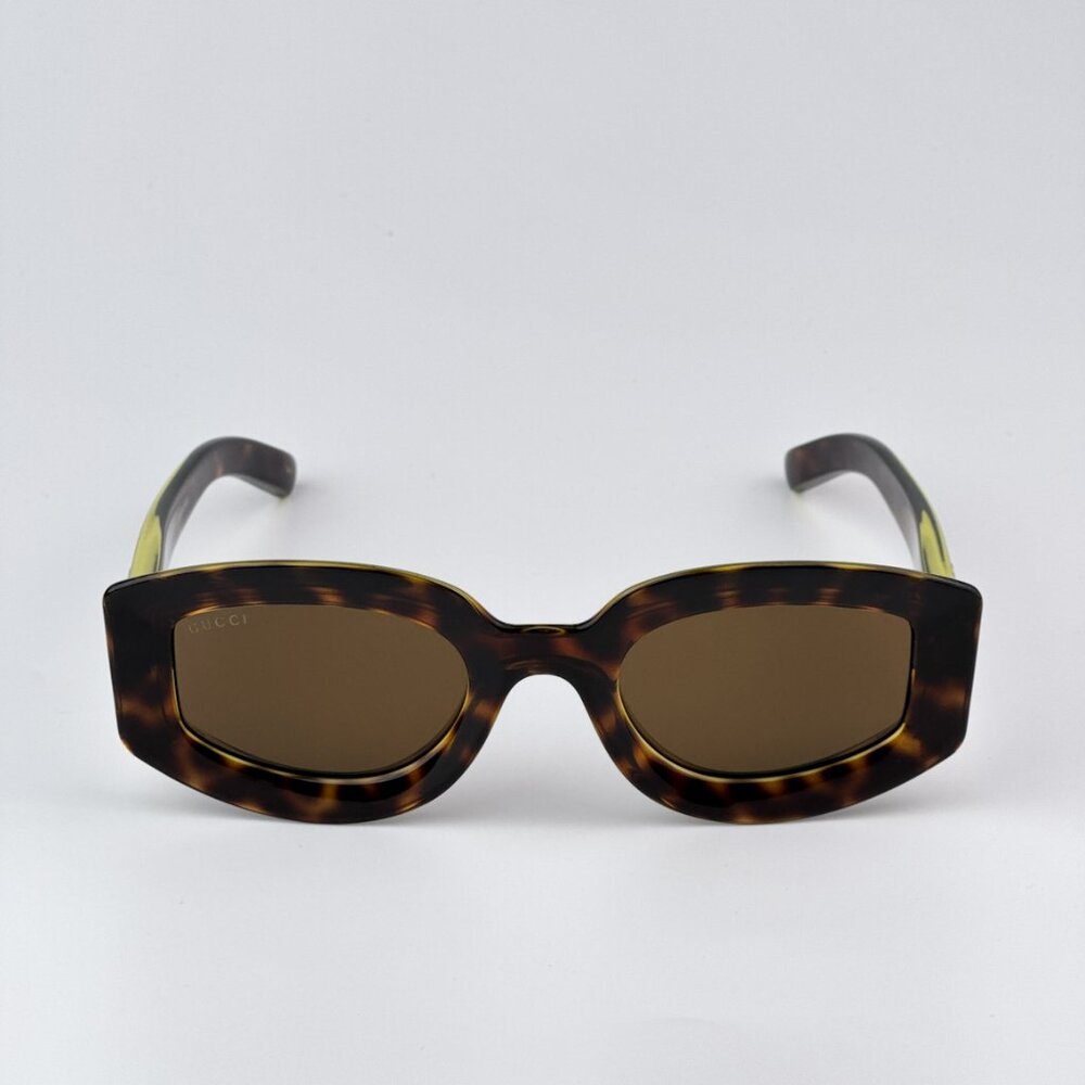 Gucci GG1719S 002 BRAND NEW Sunglasses Light Havana Brown Women Square